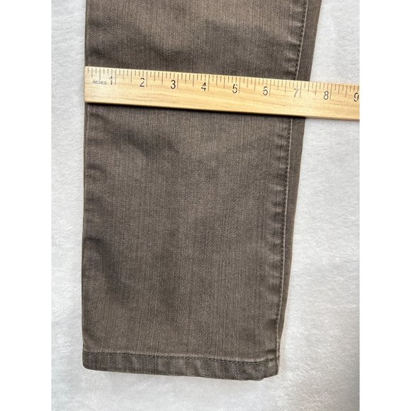 Chicos Jeans Womens 0 Brown Platinum Denim Ultimate Fit Slim Leg Stretch - Picture 9 of 9